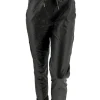 Leather-look jogg-jeans Salina zwart