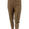 Leather-look legging/tregging choco (DAMA-71). SALE