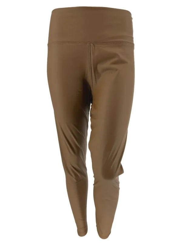 Leather-look legging/tregging choco (DAMA-71). SALE