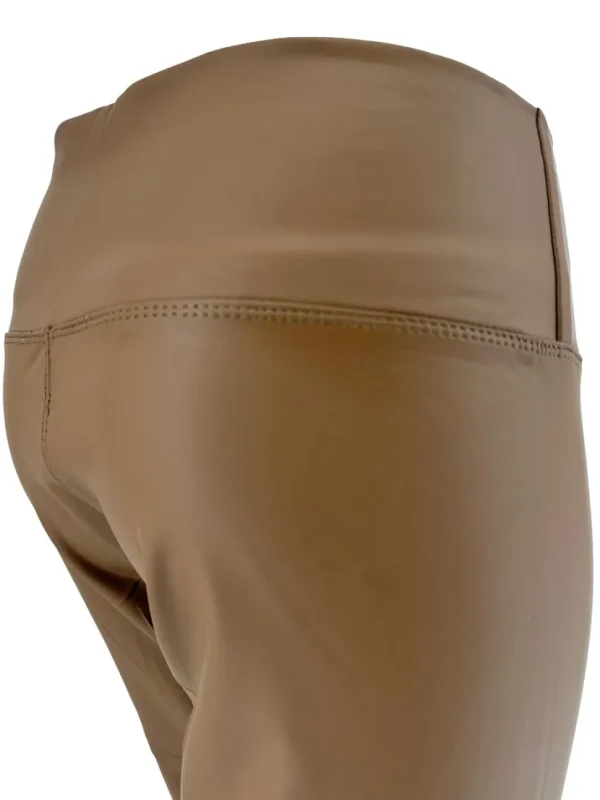 Leather-look legging/tregging choco (DAMA-71). SALE