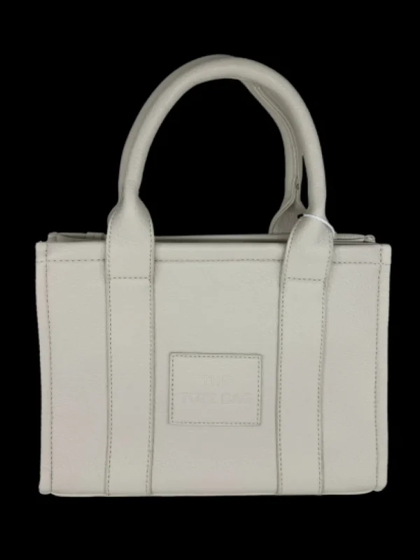 Medium size tote bag met ritssluiting BADGE (H3101) WHITE