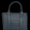 Medium size tote bag met ritssluiting BADGE (H3101) BLUE