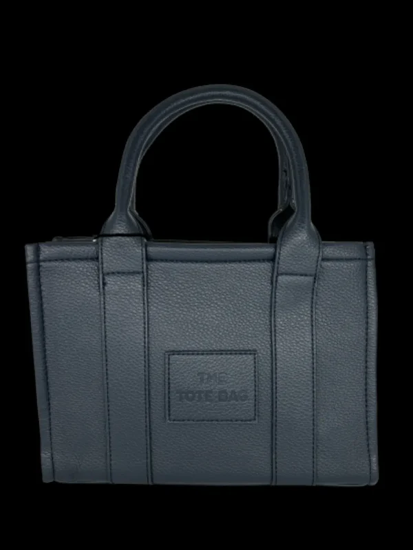Medium size tote bag met ritssluiting BADGE (H3101) BLUE