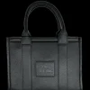 Medium size tote bag met ritssluiting BADGE (H3101) BLACK