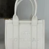 Mini size tote bag met ritssluiting WHITE (H2067)
