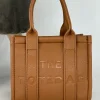 Mini size tote bag met ritssluiting BROWN (H2067)