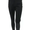 Miss Bon broek met ritssluiting en stretch zwart (68070)