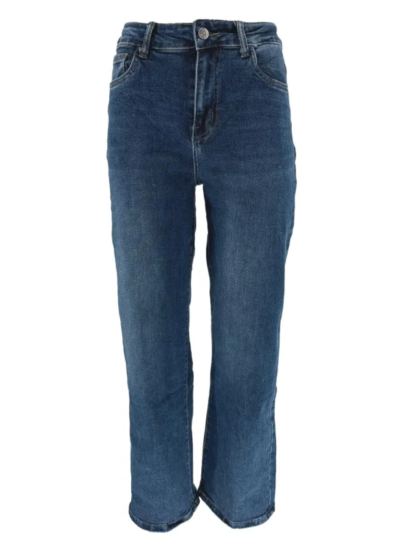 Miss Fanny dark denim uitlopende broek (3665)