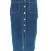 Miss Koko denim rok met knopen aan de voorzijde (K-8377#)