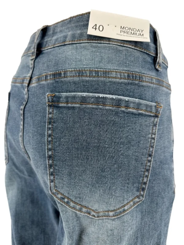 Monday premium jeans met strass cowboy (PPSA6037)