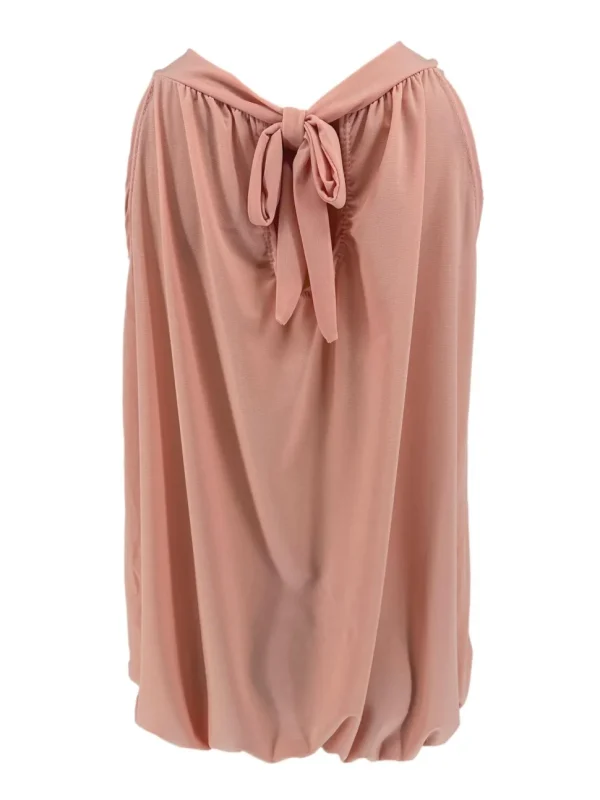 Mouwloze halter top uni licht roze