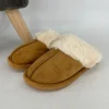 Pantoffel met imitatiebont camel (FC906)