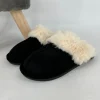 Pantoffel met imitatiebont black/white (FC906)
