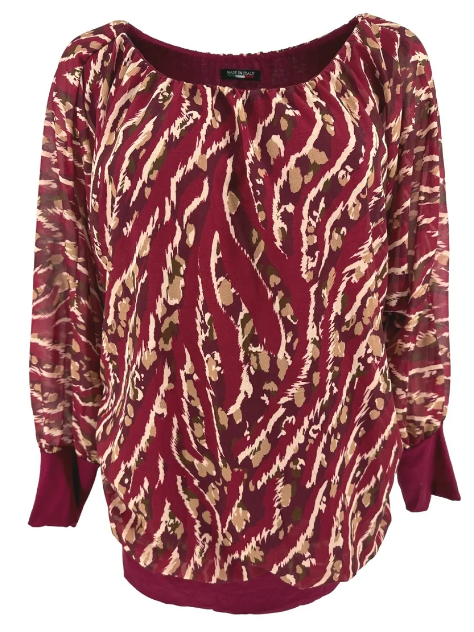plus_blouse_brede_boord_l_0-11.webp PLUS Blouse brede boord lange mouw Iris striped animal donker cerise