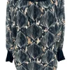 PLUS Blouse brede boord lange mouw Iris cipolla zwart