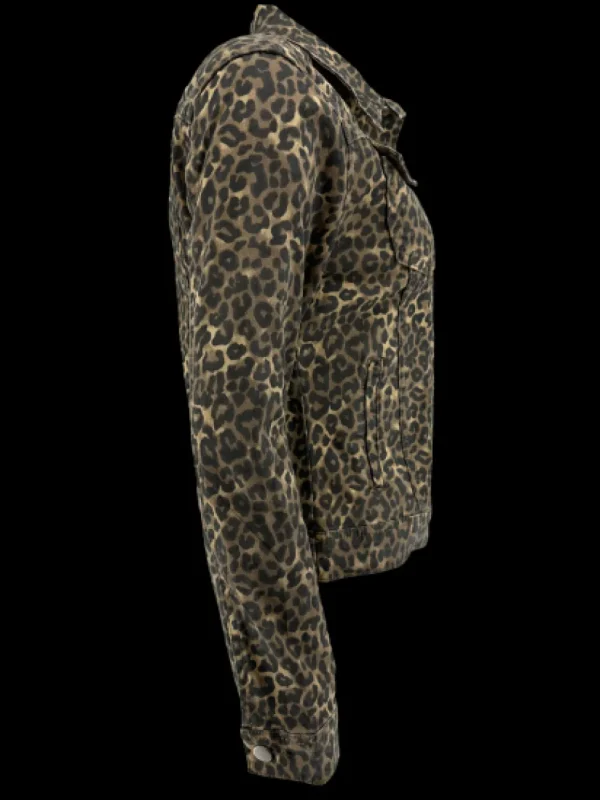 Redberry panterprint denim/spijker jack (DJ954#)