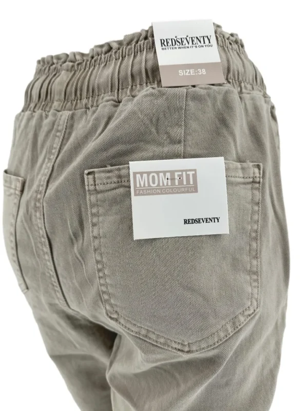 Redseventy jogg-jeans met koord momfit beige (F292-5)