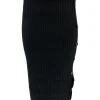 Rok met rib details en knopen aan de zijkant Melody zwart (W2062)