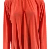 Shirt met lange mouw en opstaande kraag Jill uni koraal