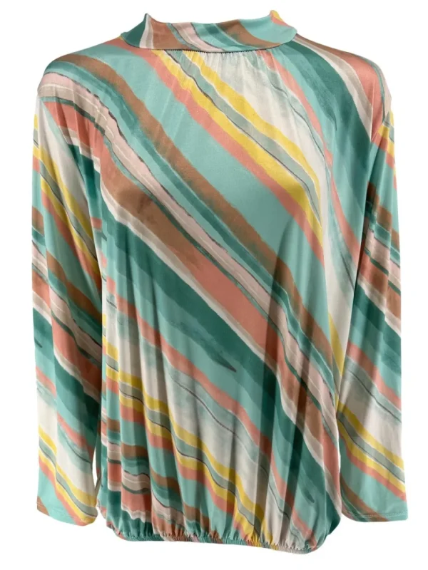 Shirt met lange mouw en opstaande kraag Jill candy mint
