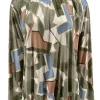 Shirt met lange mouw en opstaande kraag Jill tetris army