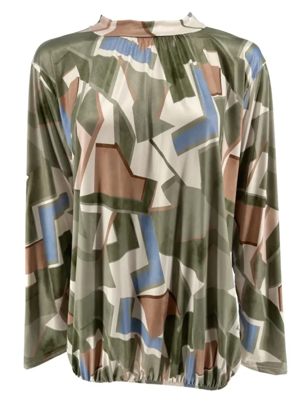 Shirt met lange mouw en opstaande kraag Jill tetris army