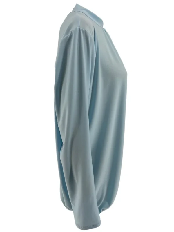 Shirt met lange mouw en opstaande kraag Jill uni licht blauw