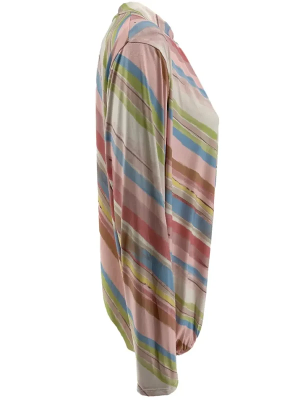 Shirt met lange mouw en opstaande kraag Jill candy pink