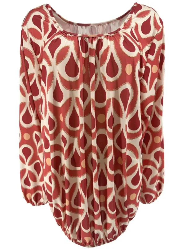 Shirt met lange mouw en ronde hals Jackie droplet oud roze