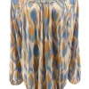 Shirt met lange mouw en ronde hals Jackie smudge licht blauw