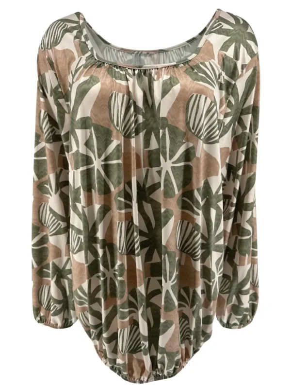 Shirt met lange mouw en ronde hals Jackie pansy army