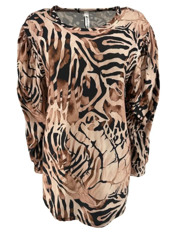 Shirt met lange mouw en ronde hals Donatello beige
