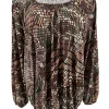 Shirt met lange mouw en ronde hals Jackie galaxy zwart