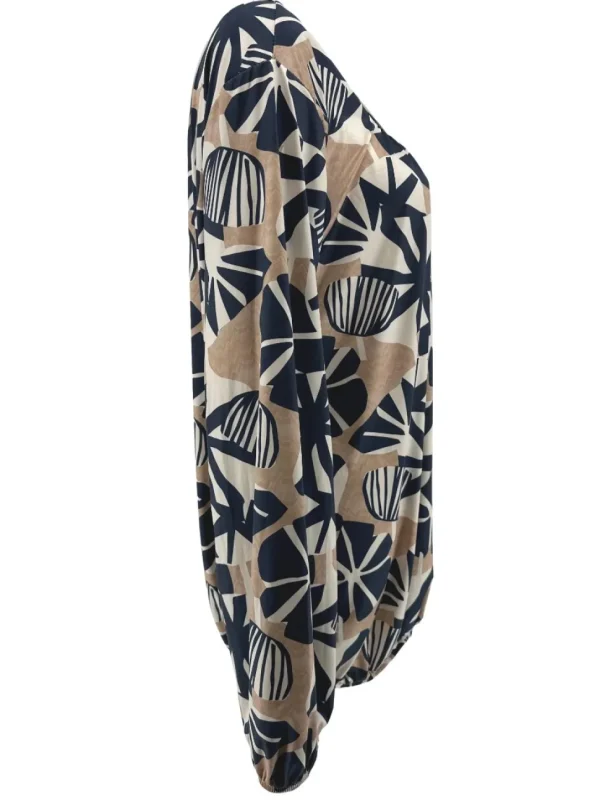 Shirt met lange mouw en ronde hals Jackie pansy donker blauw