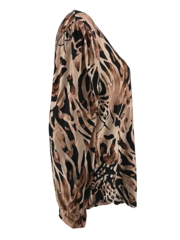Shirt met lange mouw en ronde hals Donatello beige