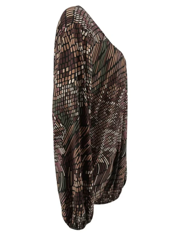 Shirt met lange mouw en ronde hals Jackie galaxy zwart