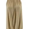 SIZE PLUS mouwloze halter top uni beige