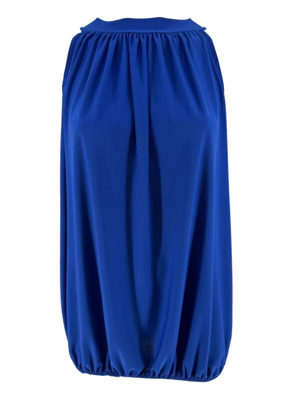 SIZE PLUS mouwloze halter top uni kobalt