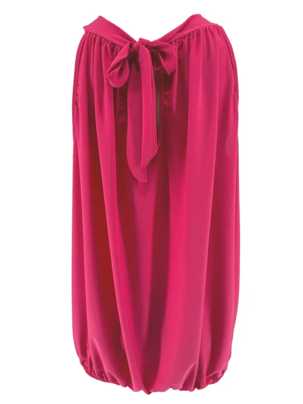 SIZE PLUS mouwloze halter top uni fuchsia