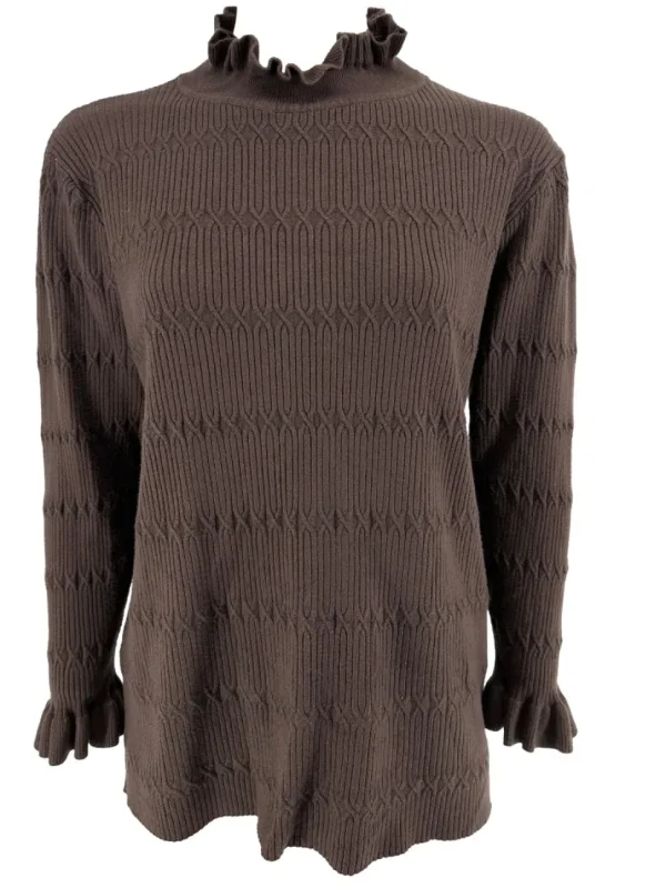 SIZE PLUS Turtleneck trui froetie GOTIEK bruin