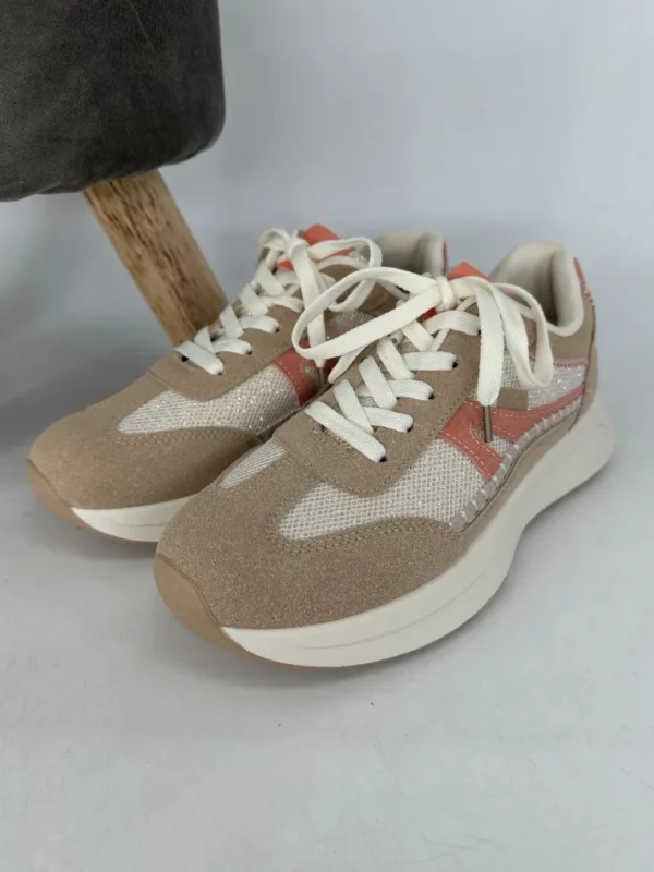 Sneaker met sparkle beige (1W-N17)
