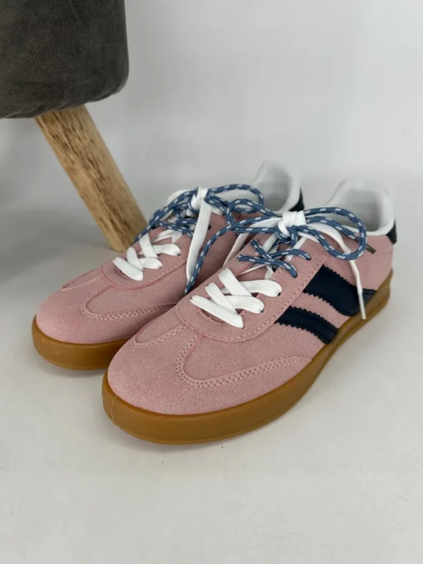 Sneaker met veters pink/blue (G3035)