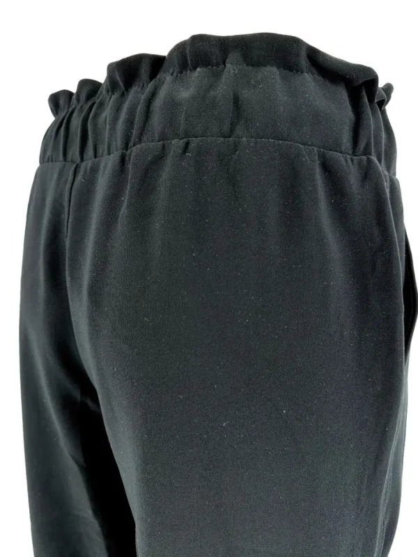 Soft broek met koord en naad aan de voorzijde zwart (HY388)