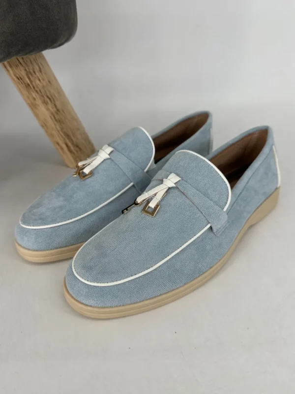 Suedine loafers 1837-blue