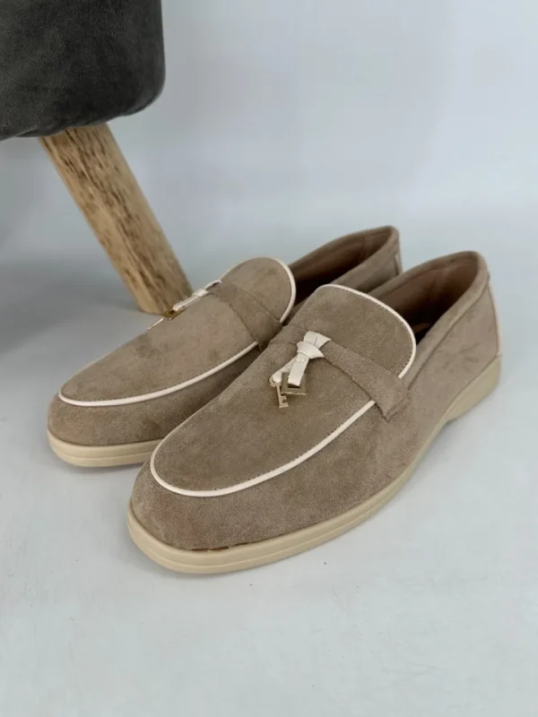 Suedine loafers 1837-khaki