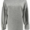 sweater met 5 knoopjes op de mouw grijs (GTS)