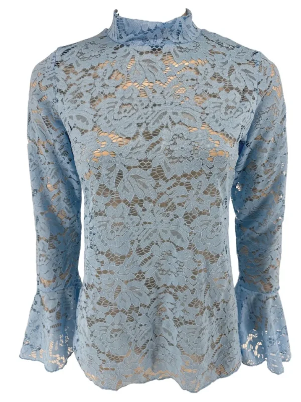 Top van kant met knopen op de rug en MATEN Rose licht blauw (SALE)