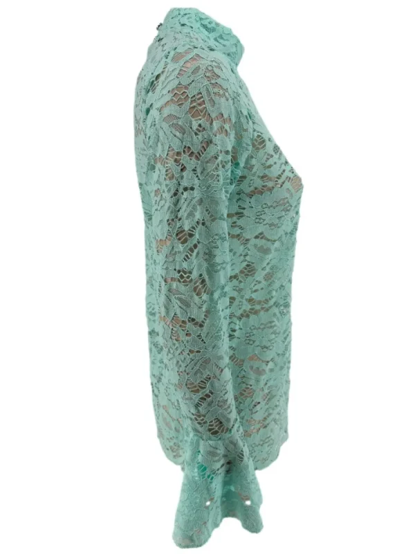 Top van kant met knopen op de rug en MATEN Rose mint (SALE)