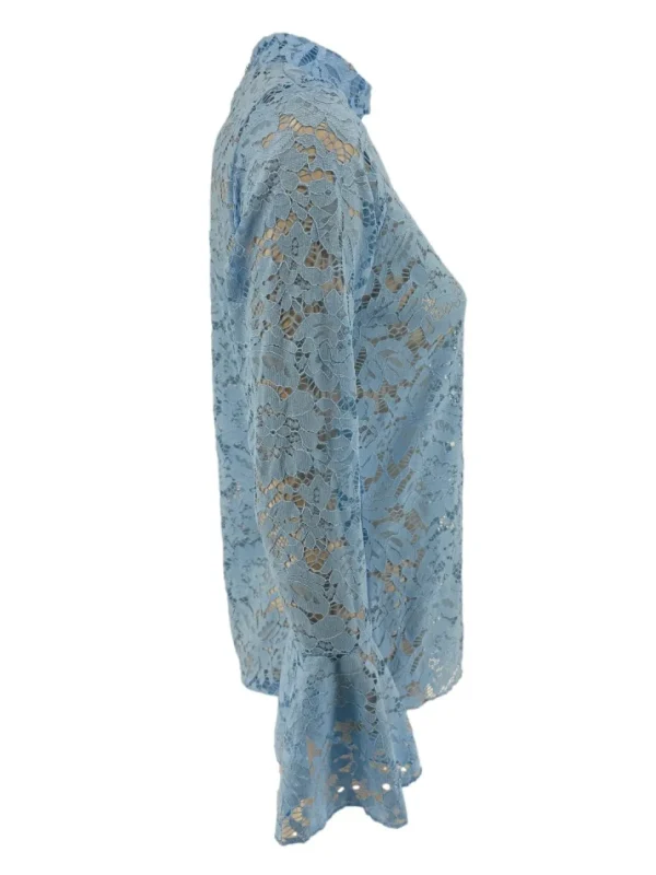 Top van kant met knopen op de rug en MATEN Rose licht blauw (SALE)