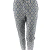 Travelstof broek met aansluitende broekspijp Bibi Ovals licht blauw